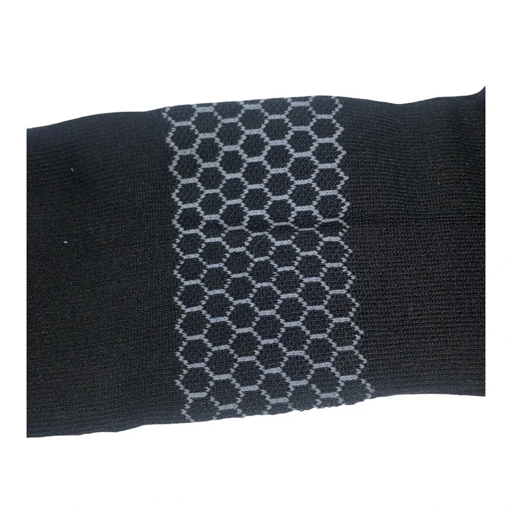 NEW 4 PAIRS Bombas Crew‎ Socks Black Grey Honeycomb Arch Support Mens
